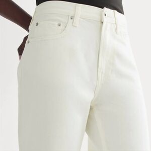 Everlane Relaxed White Denim Straight Leg Mom Jeans